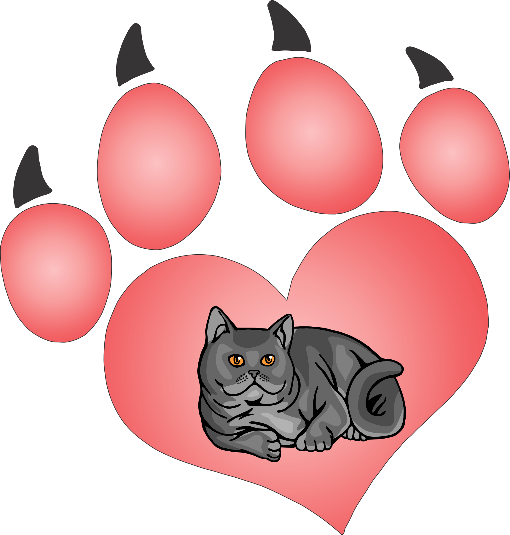 cat paw decal 65